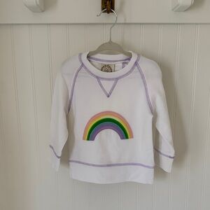 NWOT Beaufort Bonnet Embroidered Rainbow Crewneck 12-18 Months